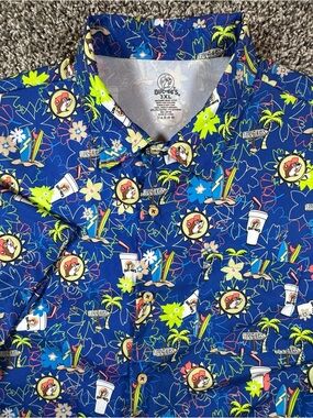 BUC-EE’S Mens 3XL Hawaiian Shirt Tropical Camper Button Hula Fishing Performance